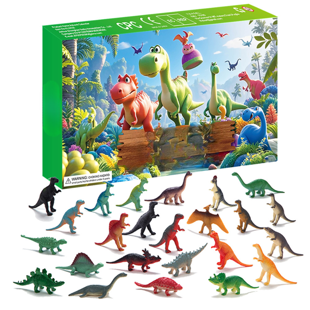 Calendrier de l'Avent Dino – 24 Figurines de Dinosaure à Collectionner pour Enfants