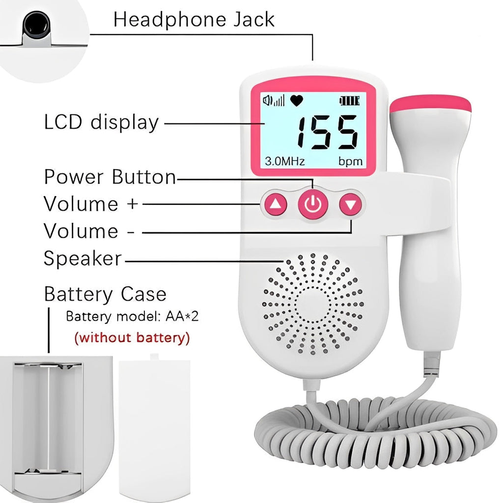 Moniteur Audio Portable pour Bébé avec Écran LCD et Haut-parleur Intégré