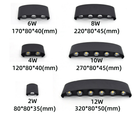 Applique murale LED extérieure étanche – Éclairage extérieur élégant et économe en énergie en aluminium