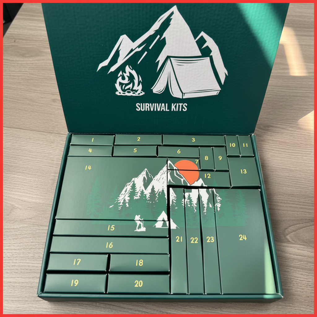 Calendrier de l'Avent Outils – 24 Jours avec Outils de Plein Air et d'Aventure