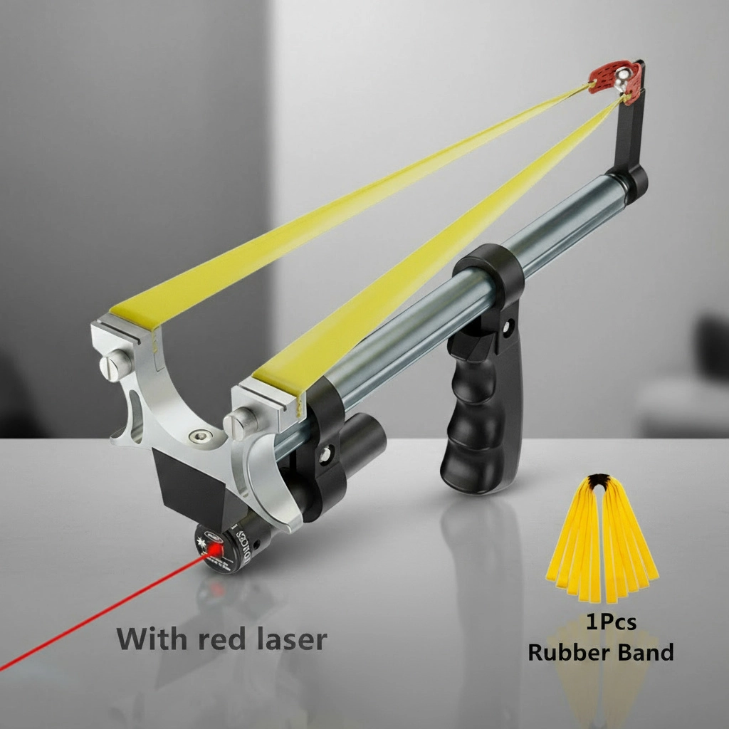 Catapulte Télescopique avec Viseur Laser – Catapulte de Précision Puissante pour Utilisation en Extérieur | Sansoti