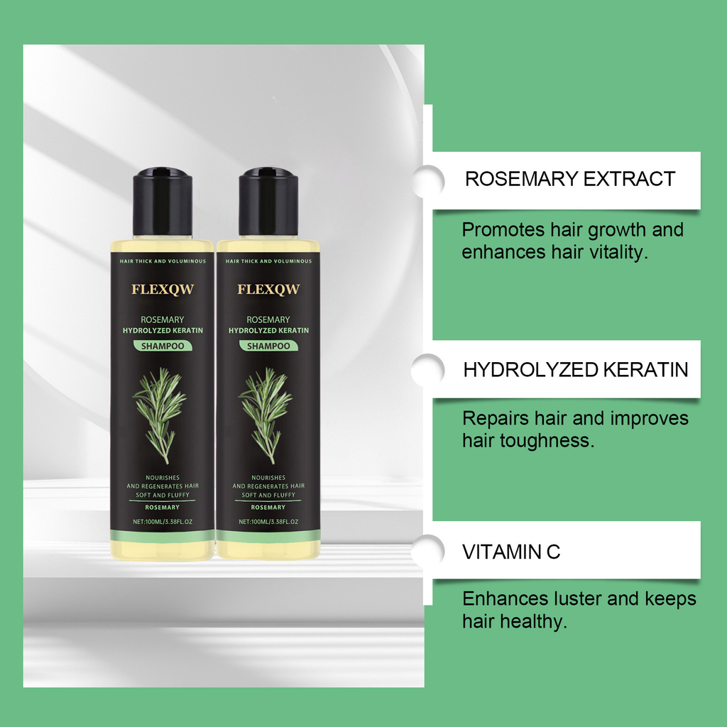 Rose® GlowShampoo 1+1 GRATUIT : Récupération de Kératine Naturelle, Hydratation Profonde et Éclat Radieux