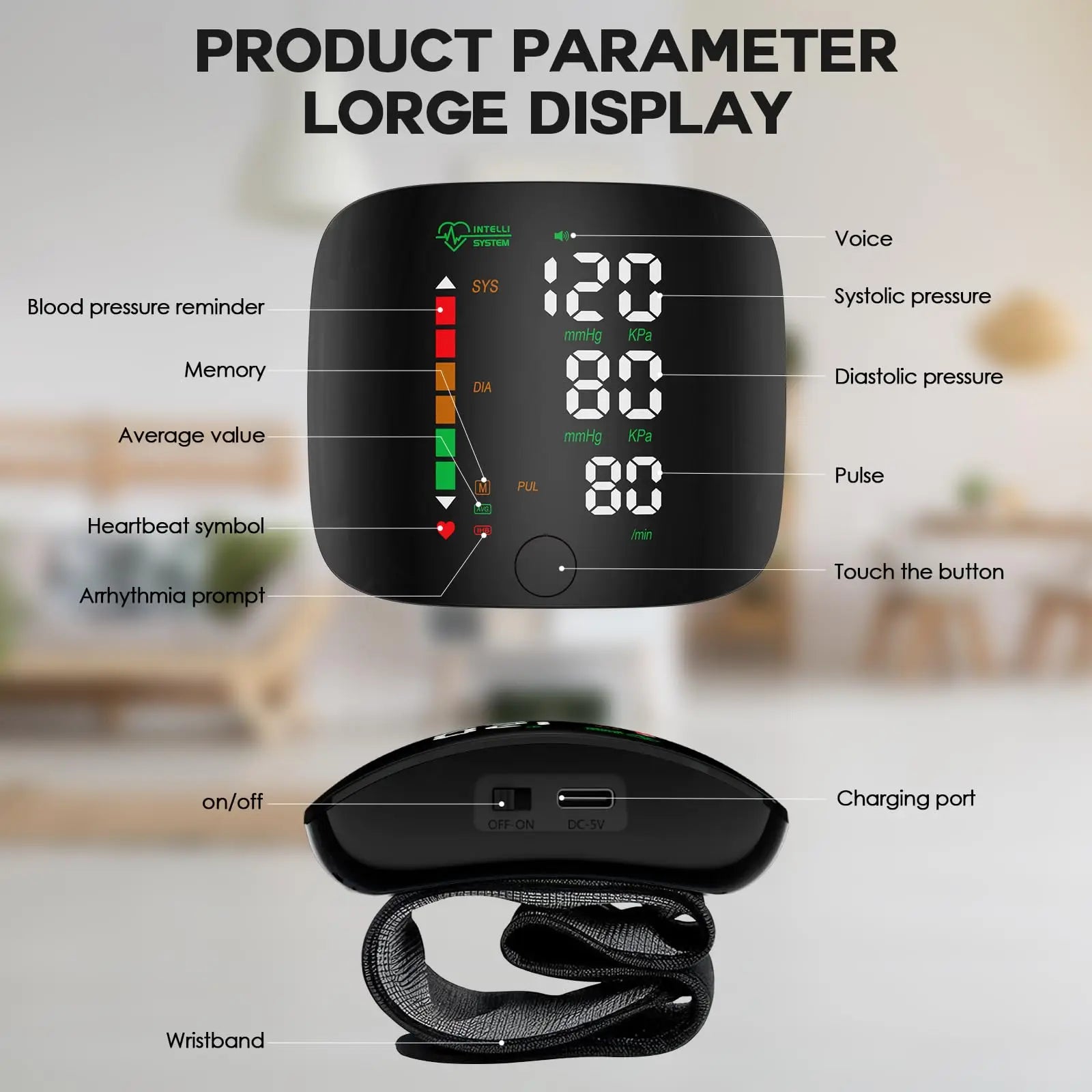 Moniteur de pression artérielle au poignet QuickCare