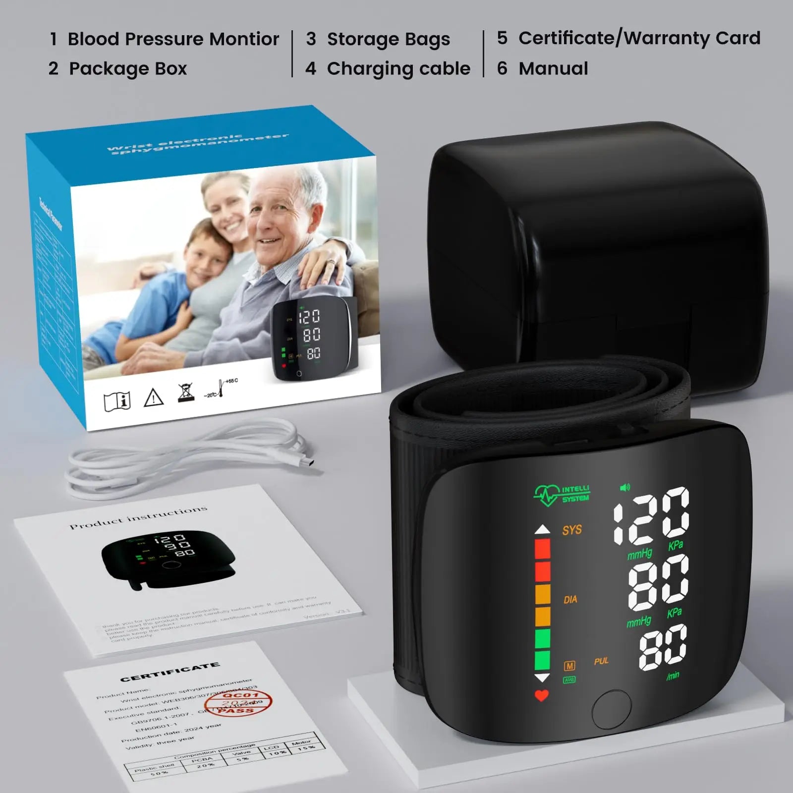 Moniteur de pression artérielle au poignet QuickCare