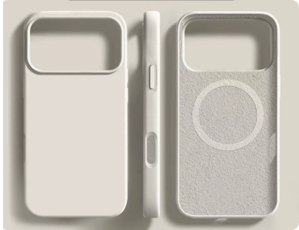 Coque en silicone compatible MagSafe avec surface douce pour iPhone