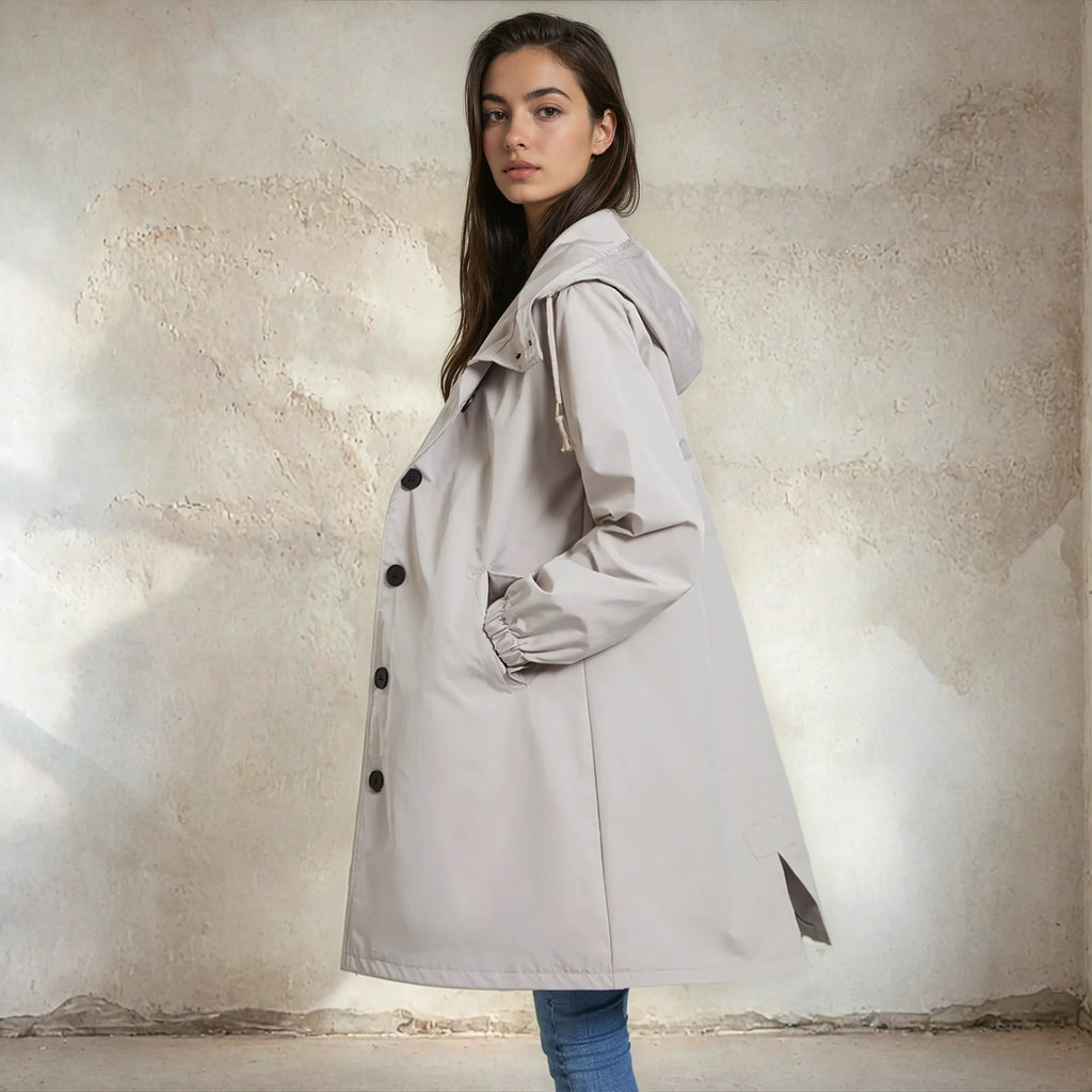 Trench-coat Imperméable pour Femmes – Veste de Pluie Élégante pour Tous les Temps