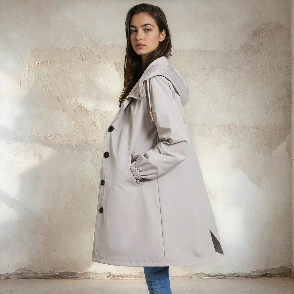 Trench-coat Imperméable pour Femmes – Veste de Pluie Élégante pour Tous les Temps