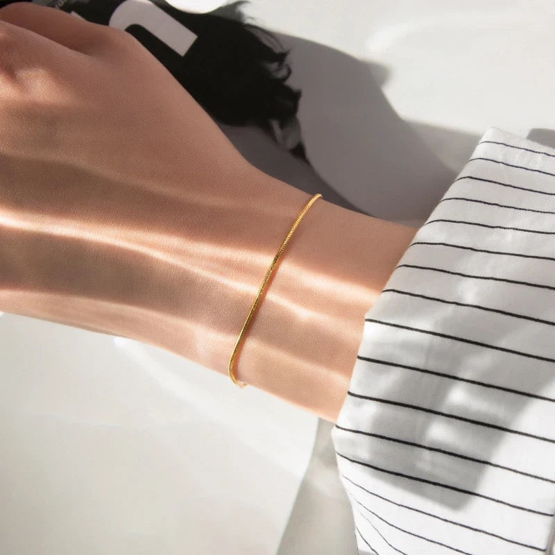 Bracelet  | Bracelet minimaliste avec fermoir serpent