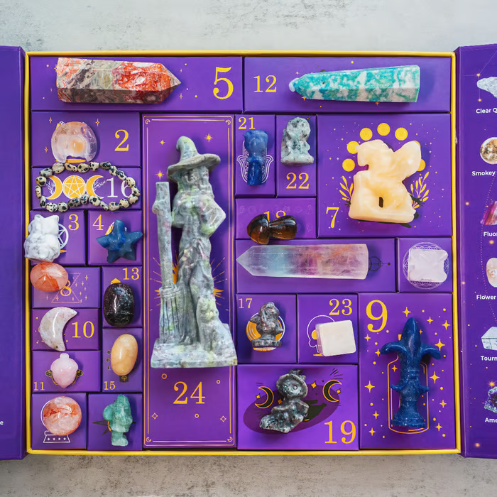 Calendrier de l'Avent Halloween en Cristaux 31 Jours – Collection de Pierre Naturelle