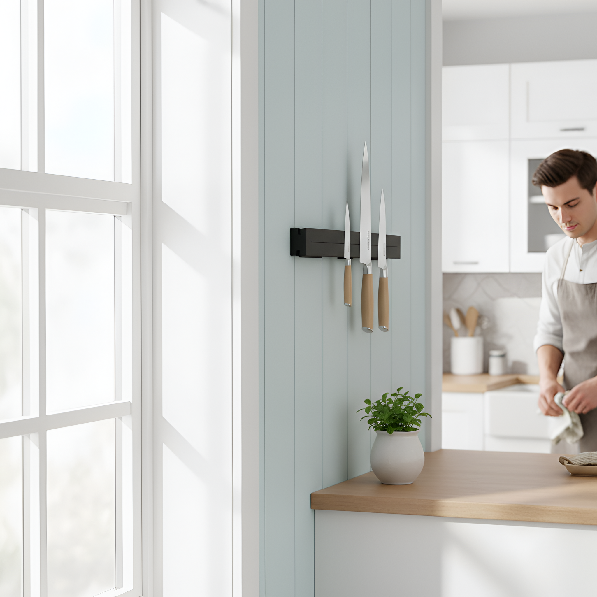 Barre Magnétique de Rangement pour Couteaux
