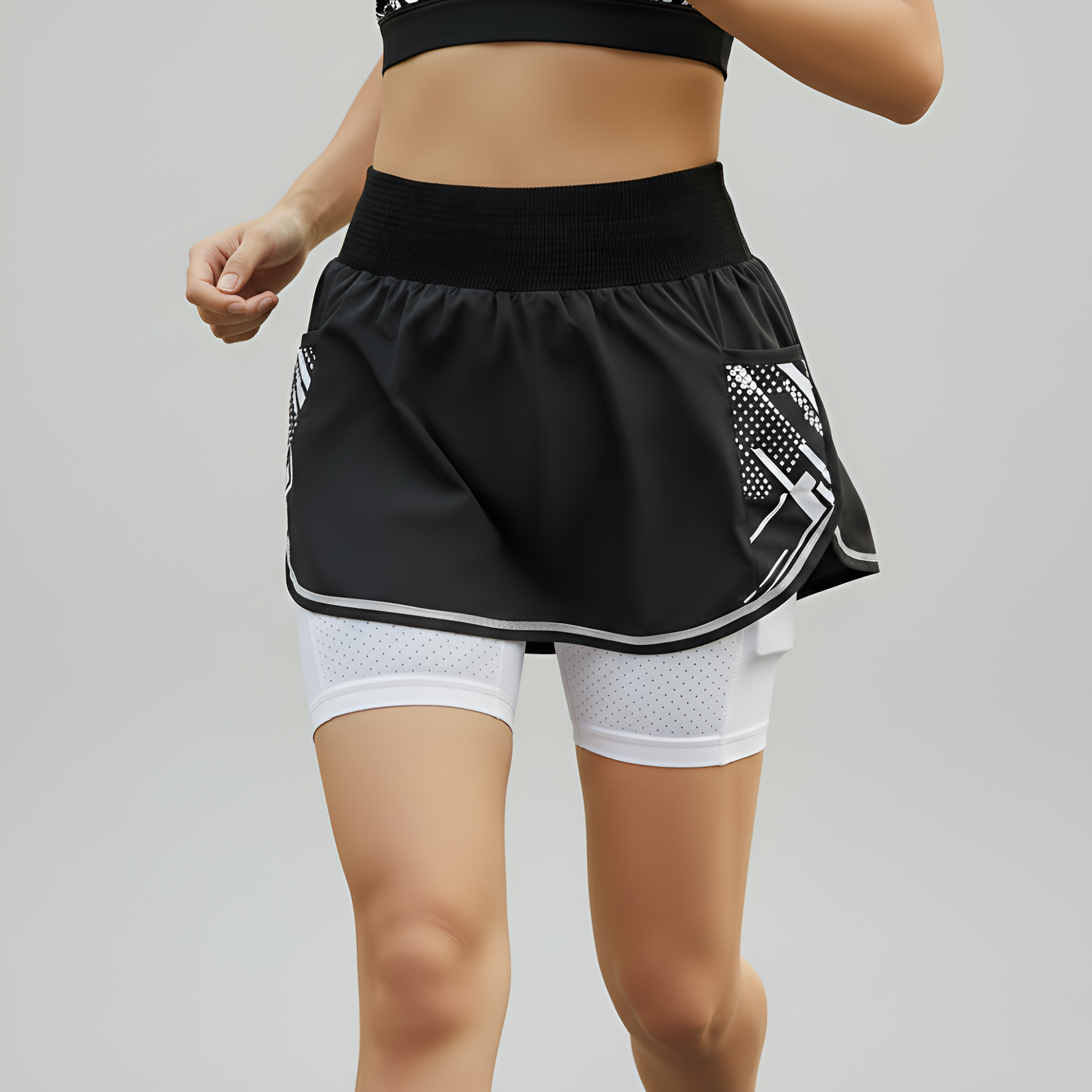Jupe-Short de Performance Femme avec Poche de Support Intégré