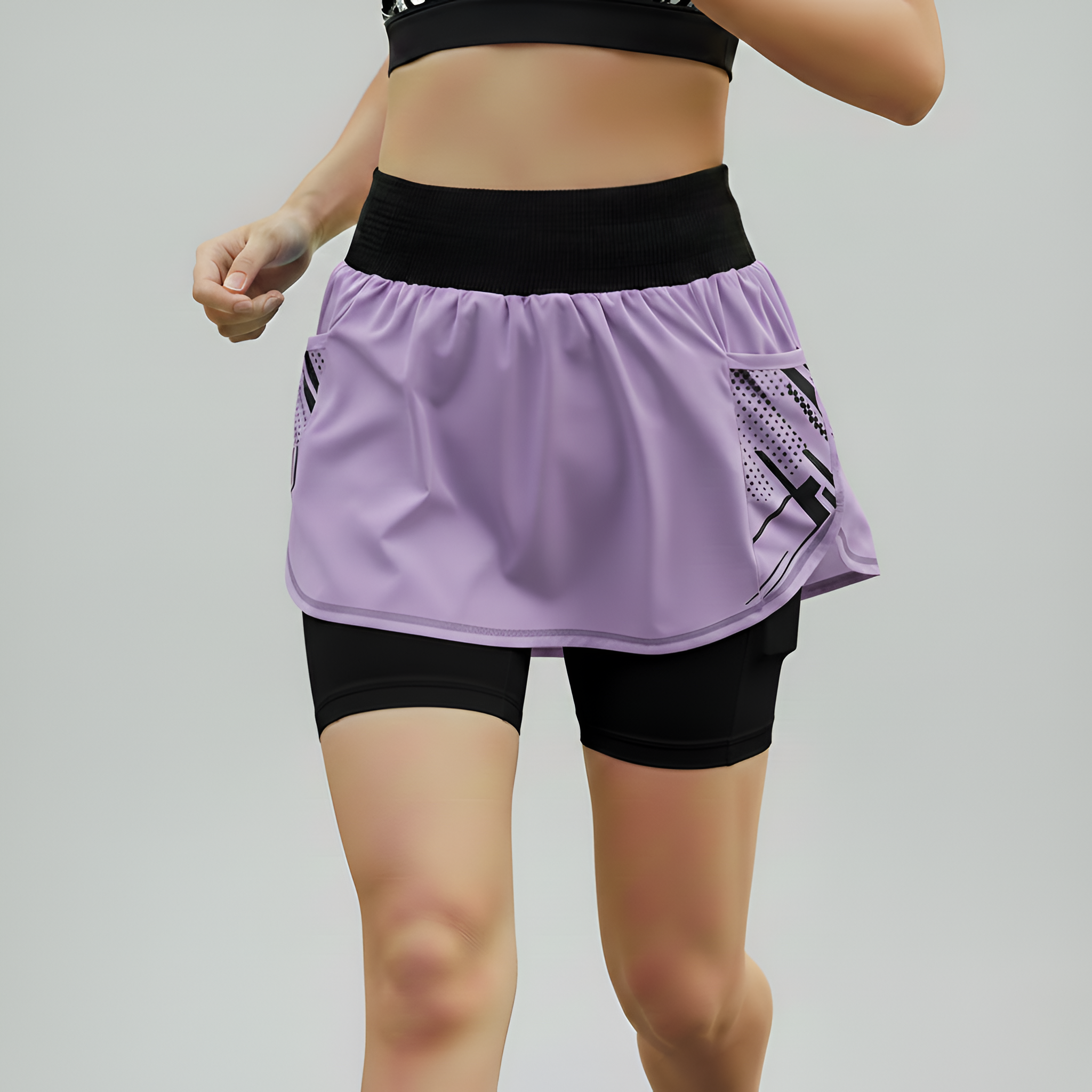 Jupe-Short de Performance Femme avec Poche de Support Intégré