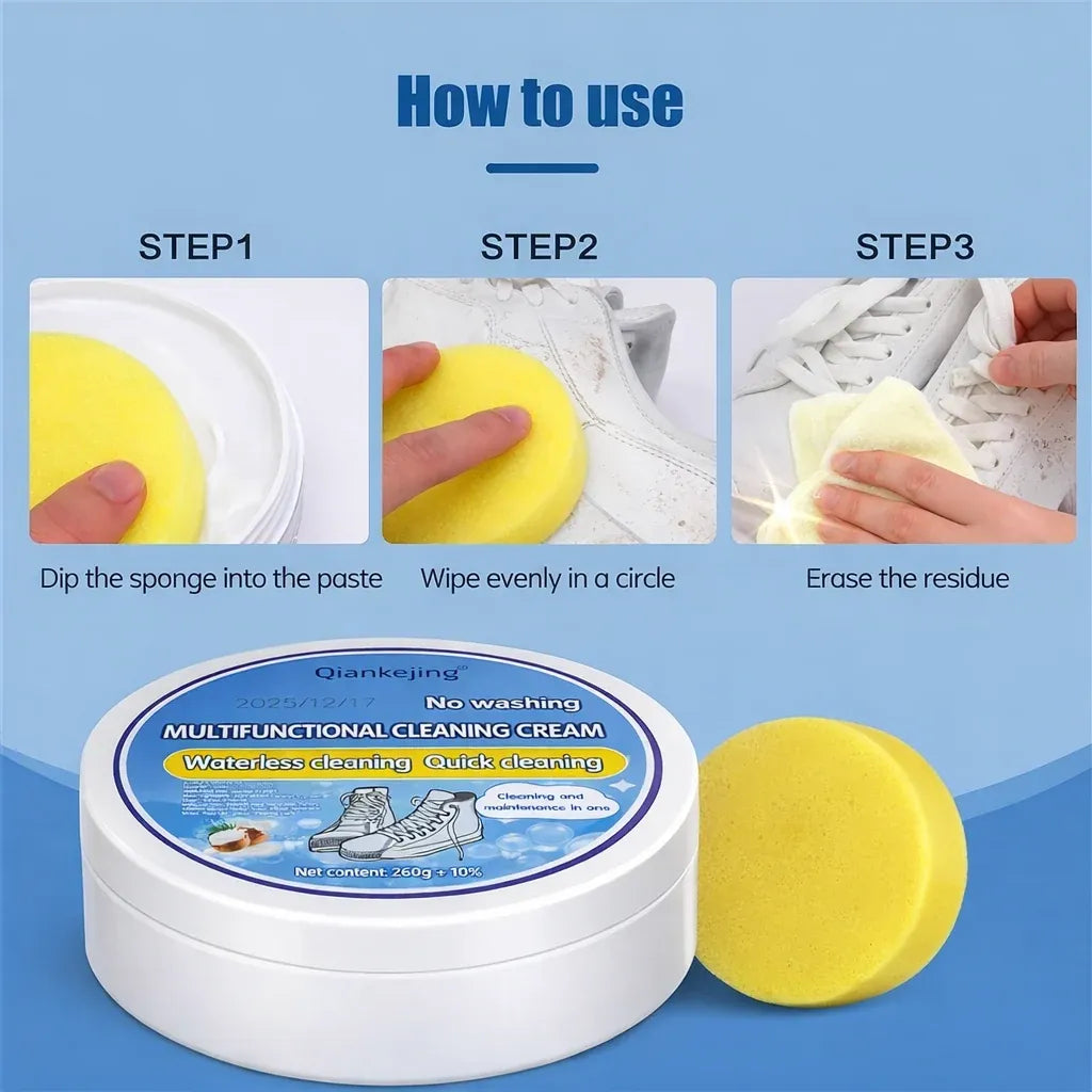 BrightStride™ Crème Nettoyante Profonde — Révélez Instantanément des Chaussures qui Attirent les Regards Partout Où Vous Allez