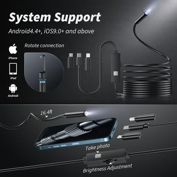 ZoomWand – Caméra d'inspection portable compatible avec les téléphones