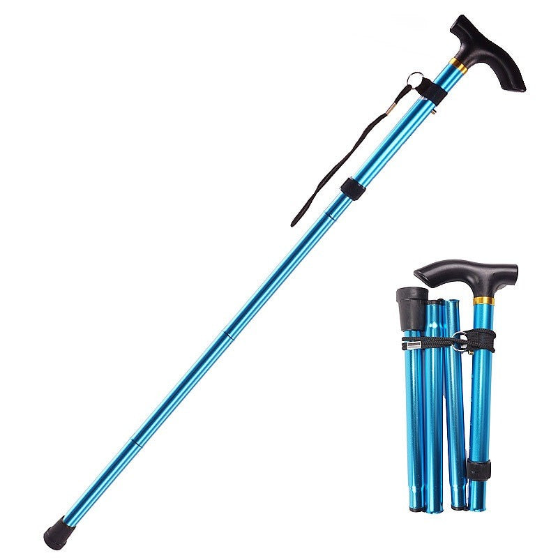 Bâton de Marche Télescopique Pliable Réglable pour Adultes