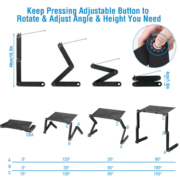 Support d'ordinateur portable ergonomique 360° – FlexStand