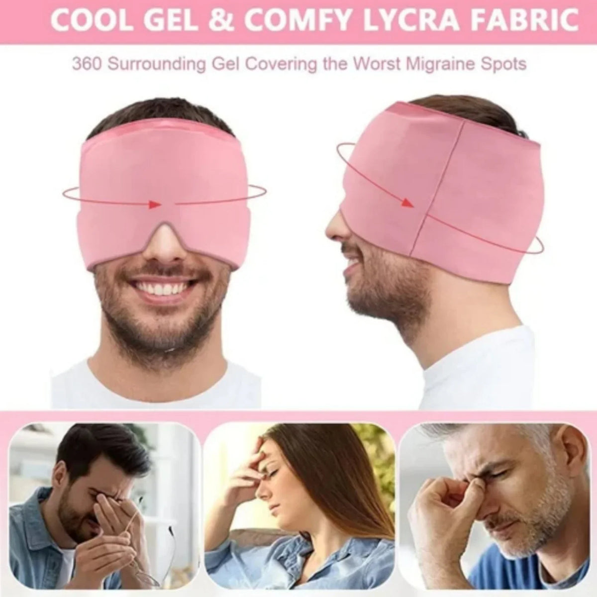 CalmBreeze™ Bonnet de Soulagement des Migraines — Évitez la Douleur Écrasante et Trouvez un Calme Instantané