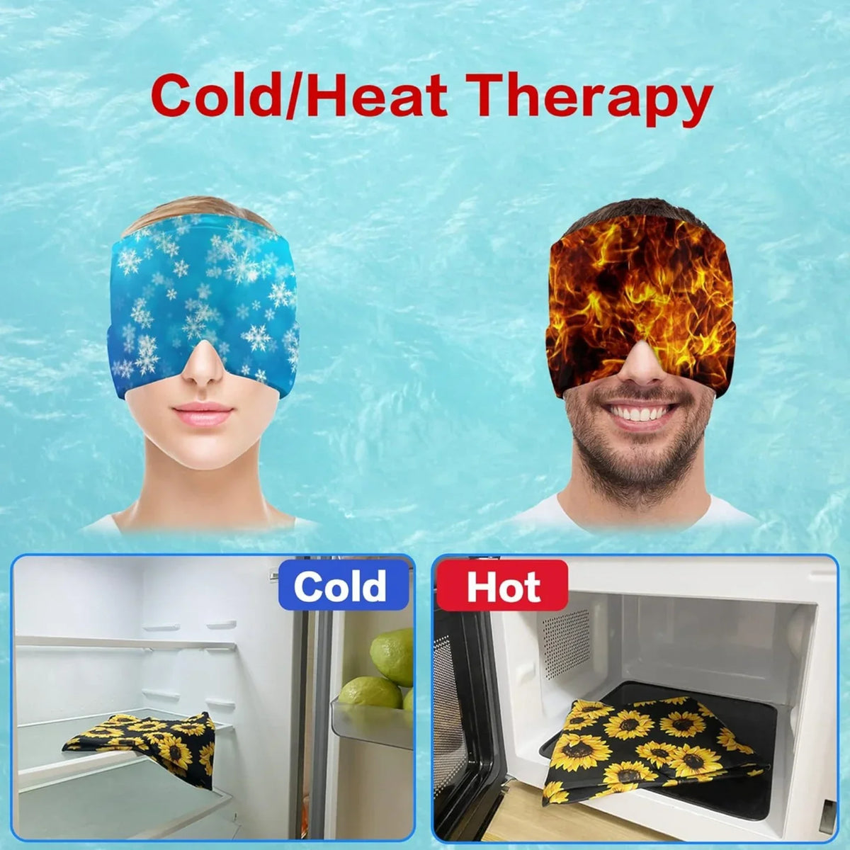 CalmBreeze™ Bonnet de Soulagement des Migraines — Évitez la Douleur Écrasante et Trouvez un Calme Instantané