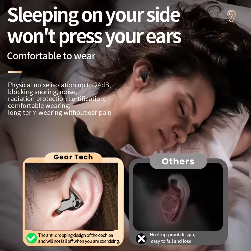 Casque de Sommeil Sans Fil Invisible pour Nuits Paisibles