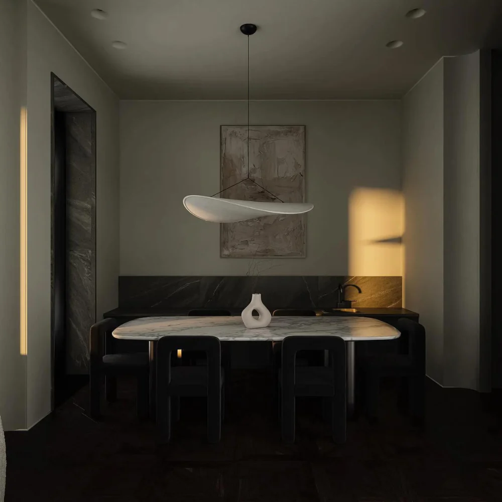 Chandelier en Soie Japonaise Fait Main avec Design Élégant