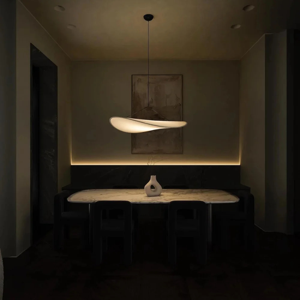 Chandelier en Soie Japonaise Fait Main avec Design Élégant
