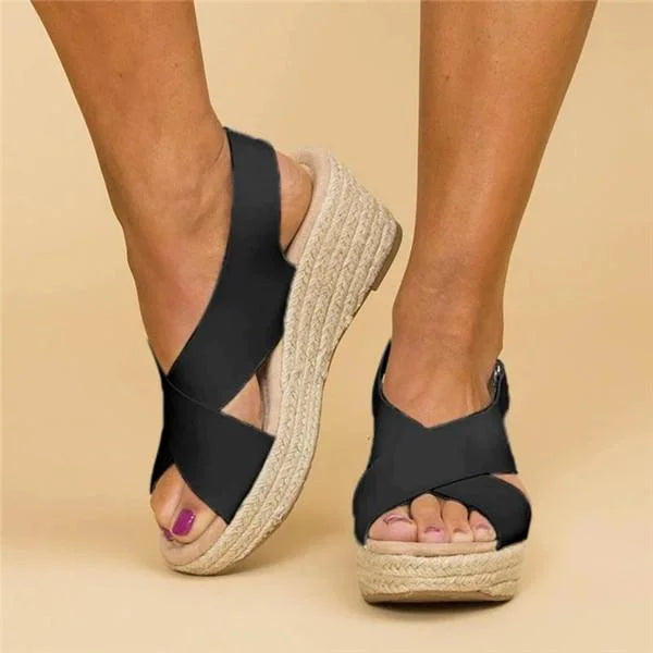Espadrilles Orthopédiques à Talon Wedge Confortables - Clara