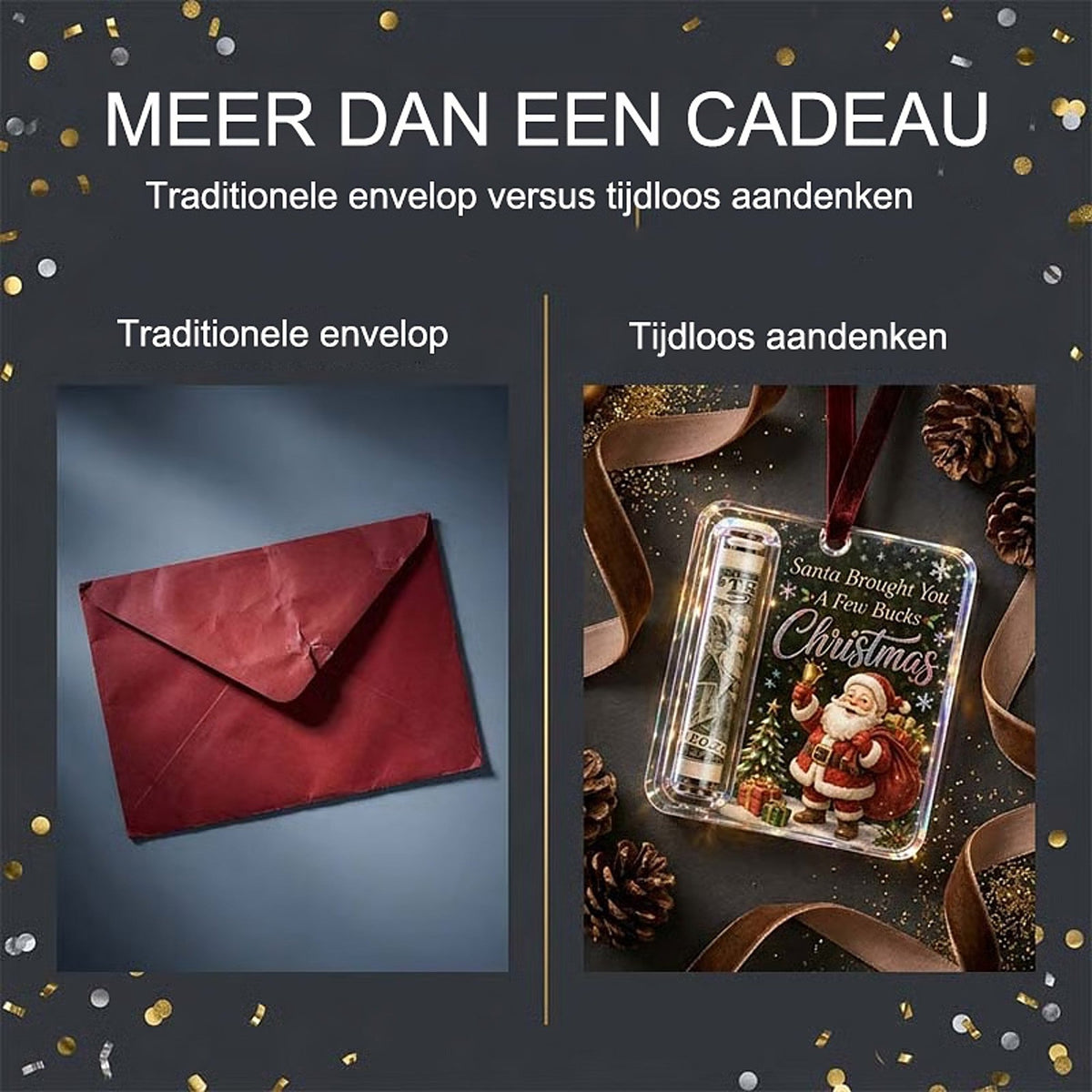 Porte-monnaie de Noël - Transformez l'Offre d'Argent en un Vrai Cadeau - MoneyGift