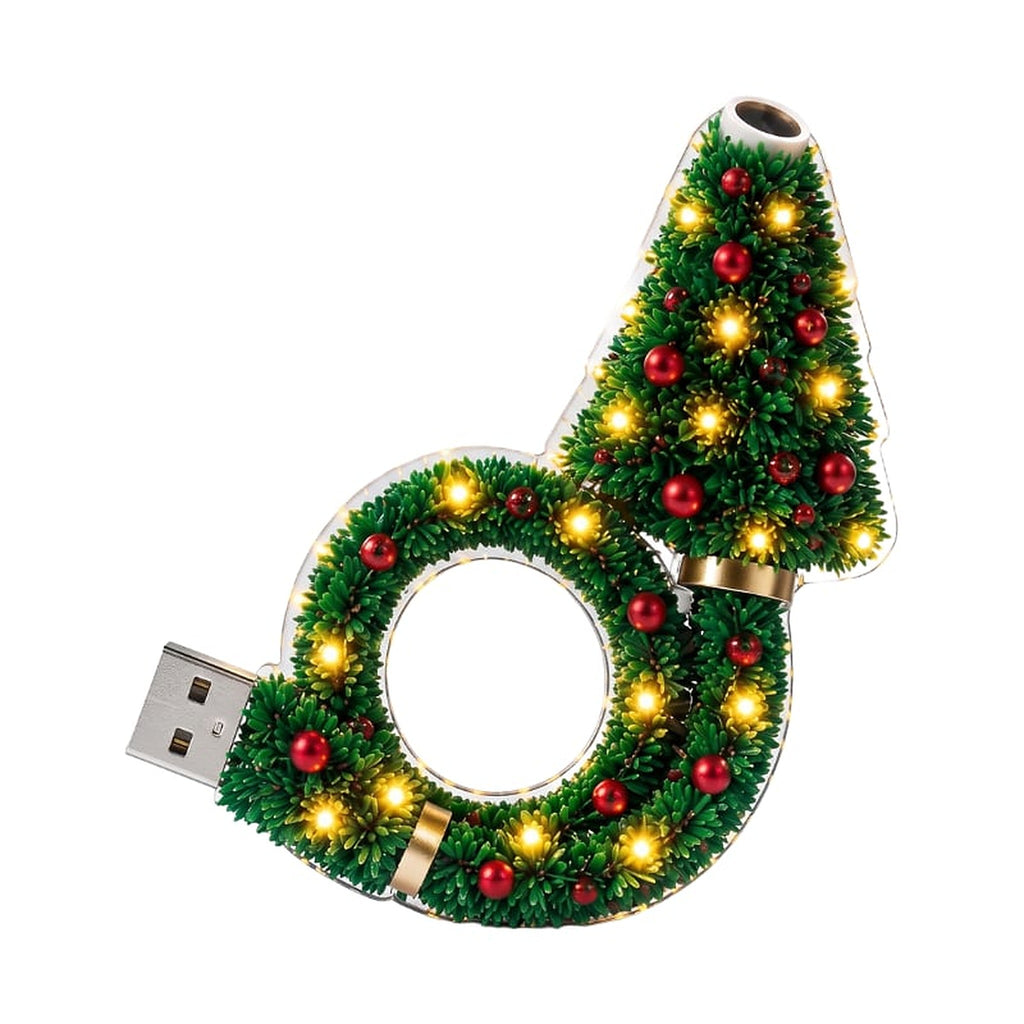Projecteur de Noël - Lampe de projection USB en forme de sapin