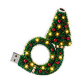Projecteur de Noël - Lampe de projection USB en forme de sapin