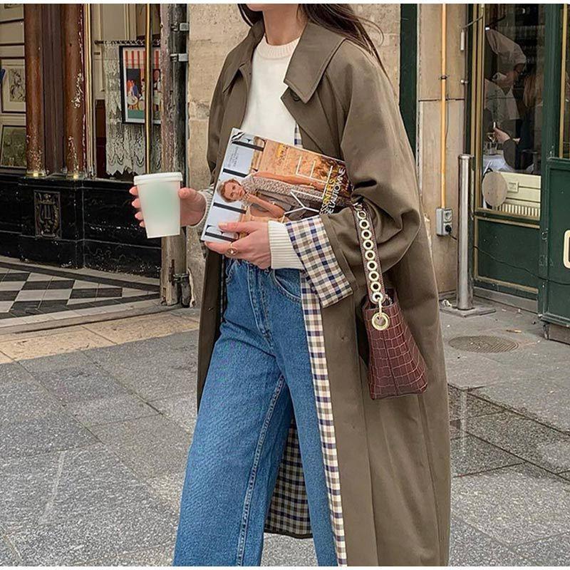 Manteau Trench Imperméable Femme à Coupe Relaxée pour Toutes les Saisons
