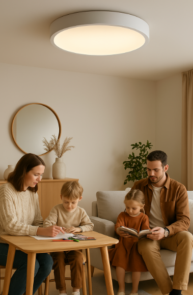 Plafonnier LED rond – Style scandinave, durable et lumière d'ambiance pour votre maison
