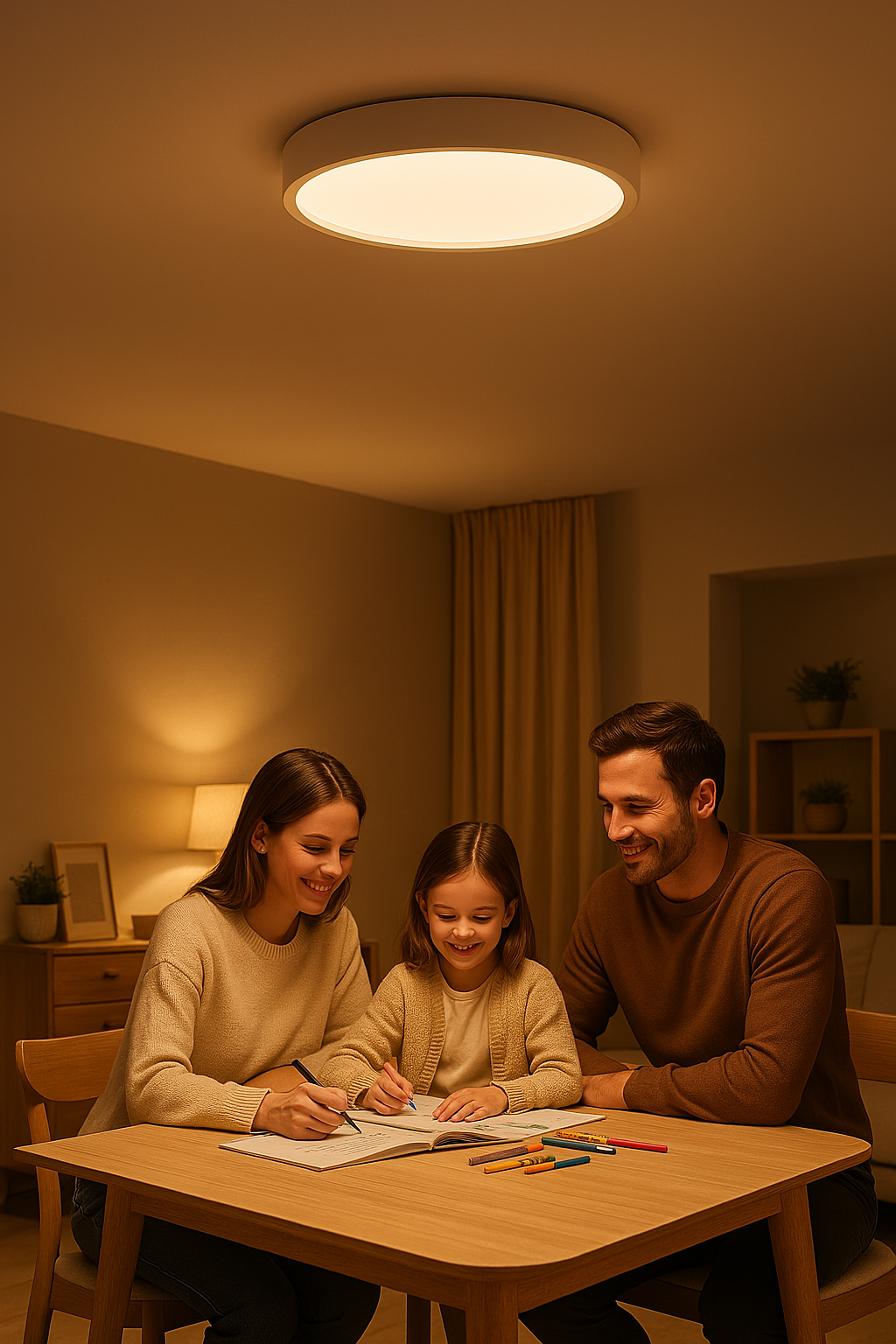 Plafonnier LED rond – Style scandinave, durable et lumière d'ambiance pour votre maison