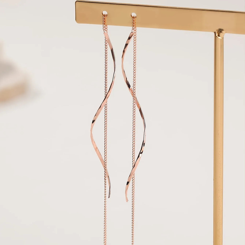 Boucles d'oreilles en vagues