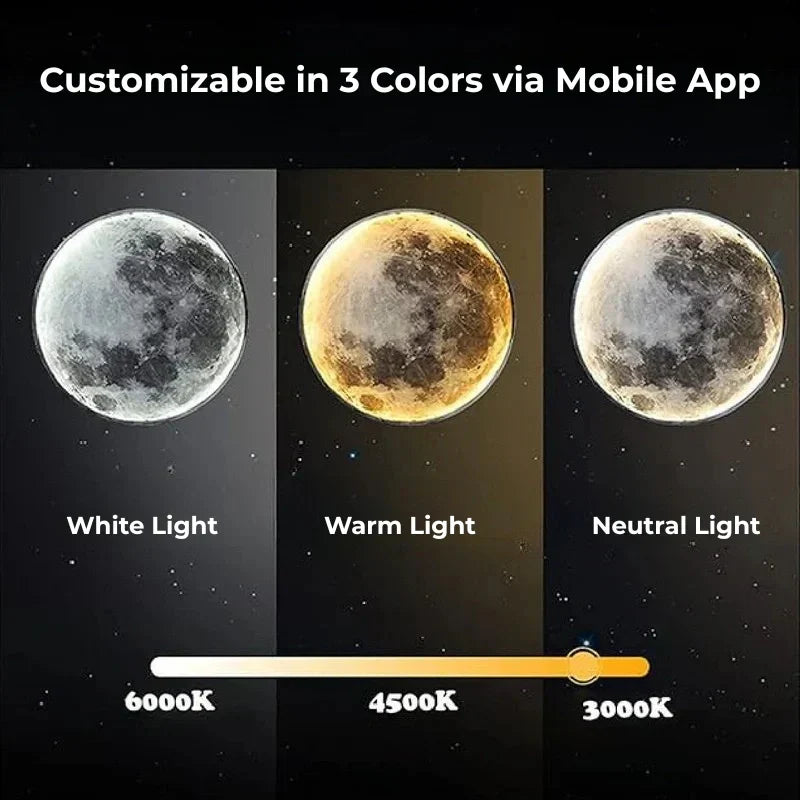 Lampe Murale LED Lune pour Décor Moderne de Maison & Chambre