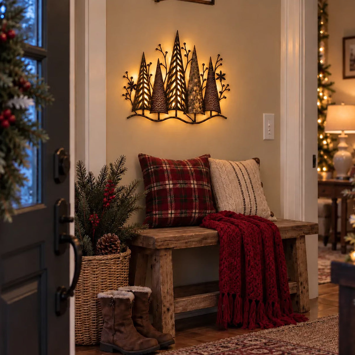 WinterGlow™ - Décoration Murale LED avec Arbres