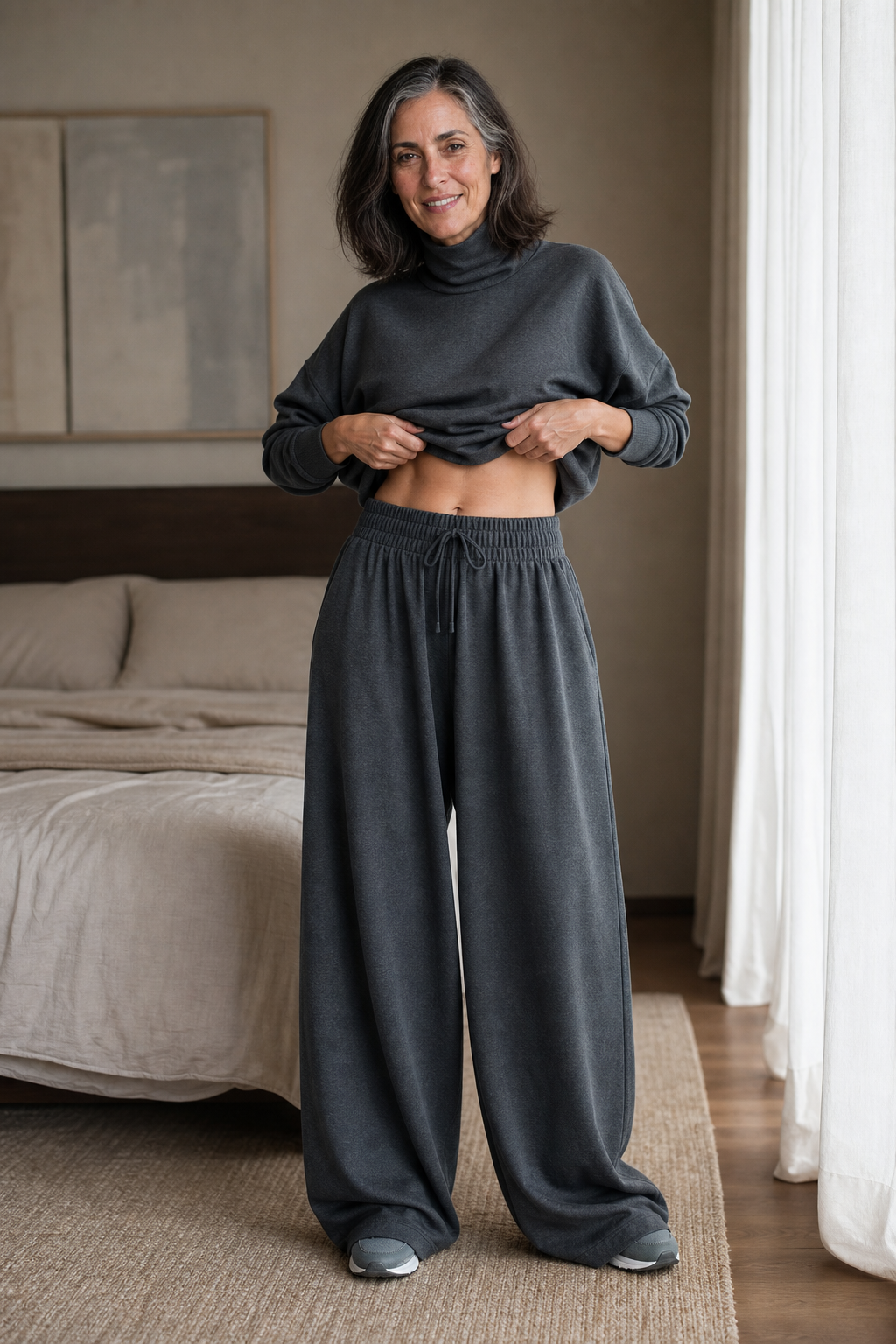 Wearbella – Ensemble Haut Col Roulé Et Pantalons Large