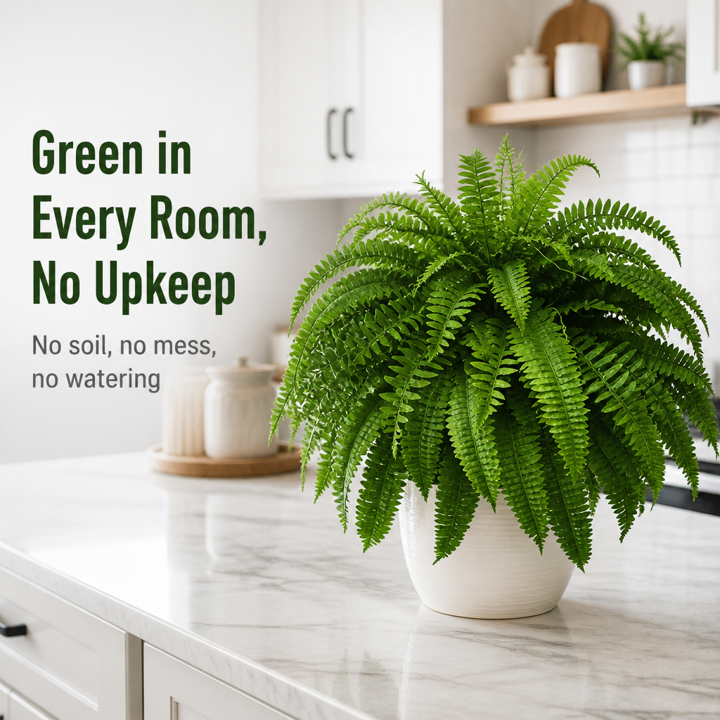 EverFern™ — Obtenez des fougères de Boston luxuriantes qui ne se fanent jamais et ne nécessitent pas d'arrosage
