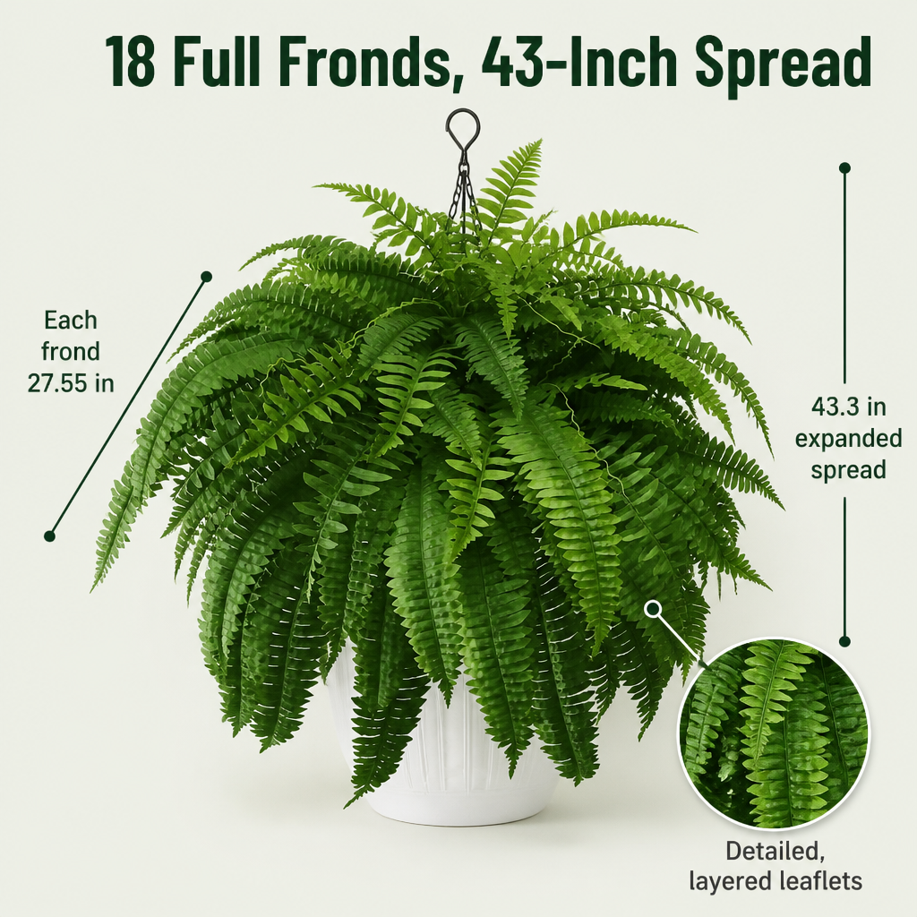 EverFern™ — Obtenez des fougères de Boston luxuriantes qui ne se fanent jamais et ne nécessitent pas d'arrosage