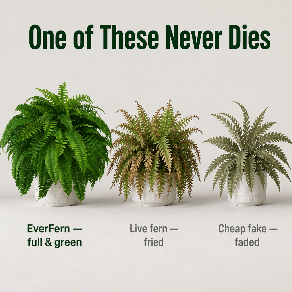 EverFern™ — Obtenez des fougères de Boston luxuriantes qui ne se fanent jamais et ne nécessitent pas d'arrosage
