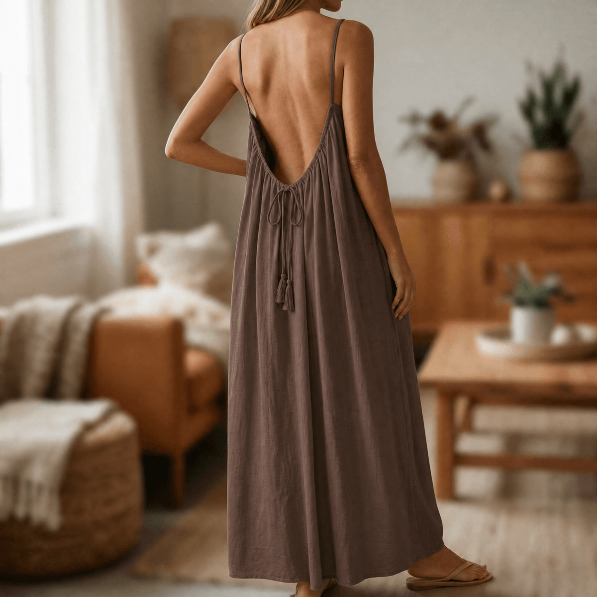 Lunavia – Robe Maxi Cami Sans Dos pour les Journées Chaudes d'Été