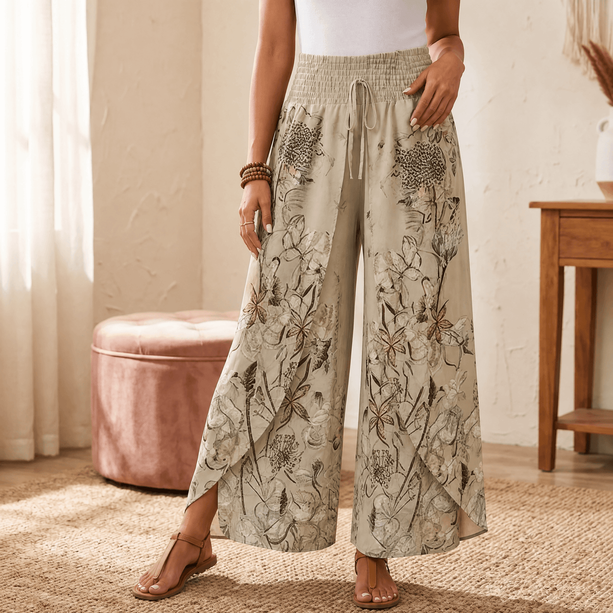 Lunavia – Pantalon large floral boho pour femmes