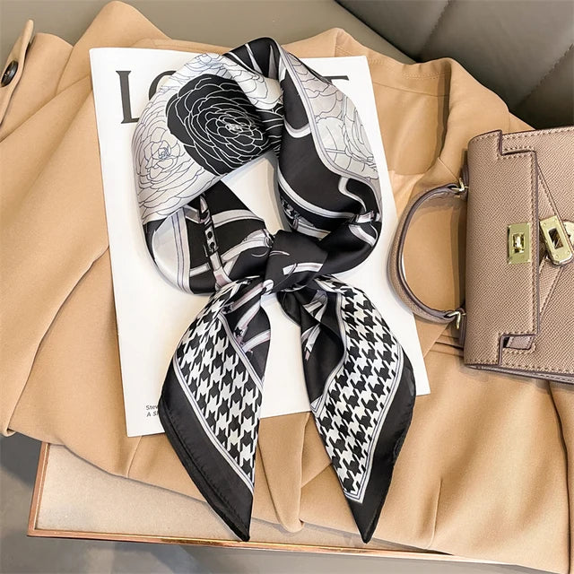 Foulard en Soie Faiha | Luxe & Élégance | Motif à Rayures