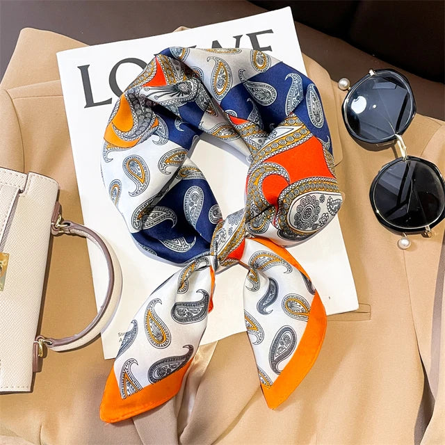 Foulard en Soie Faiha | Luxe & Élégance | Motif à Rayures