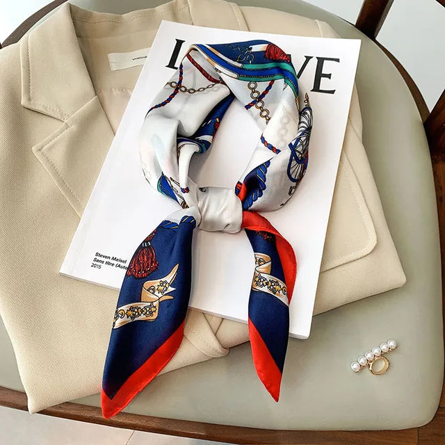 Foulard en Soie Faiha | Luxe & Élégance | Motif à Rayures