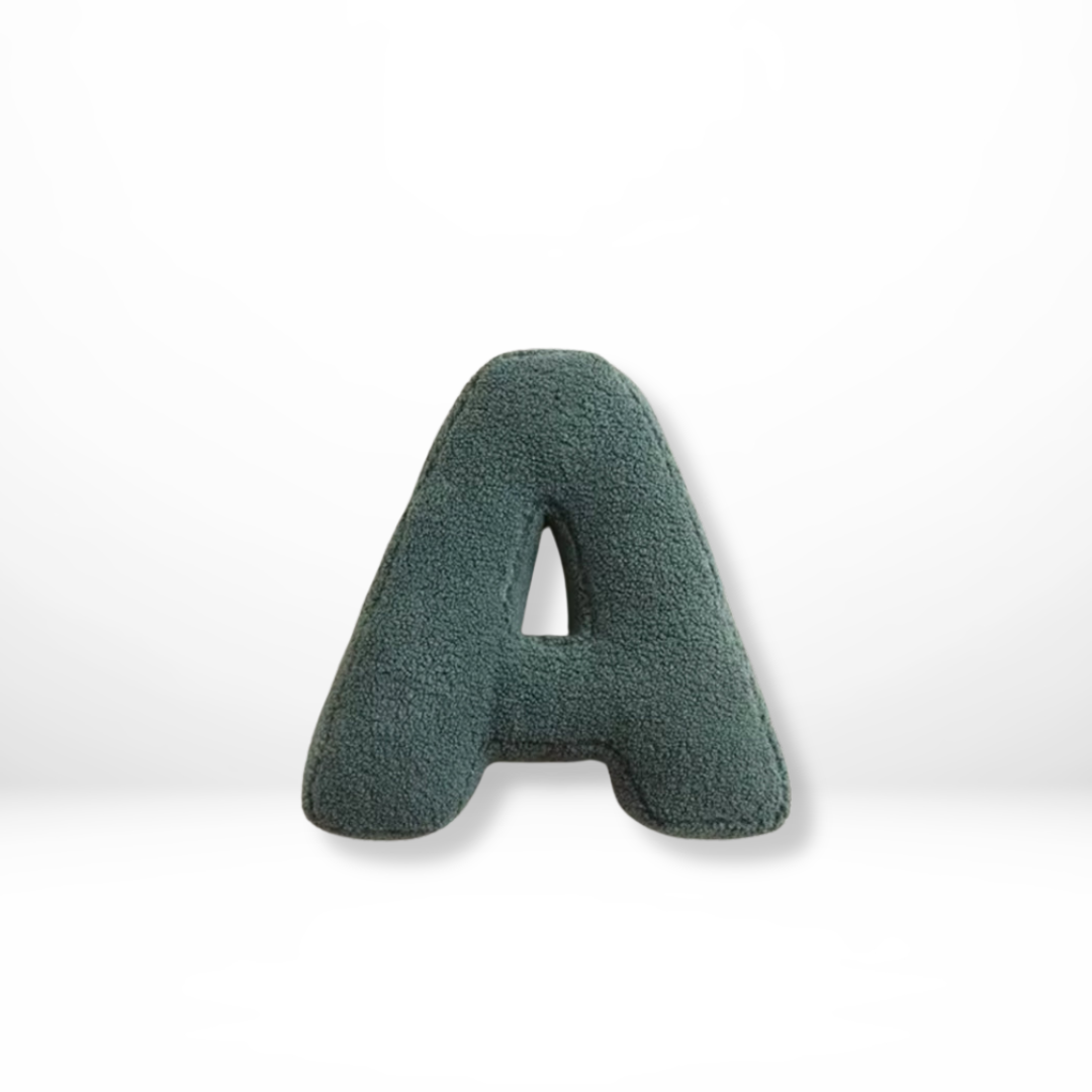 Coussin Décoratif Alphabet en Velours pour un Décor de Maison Élégant