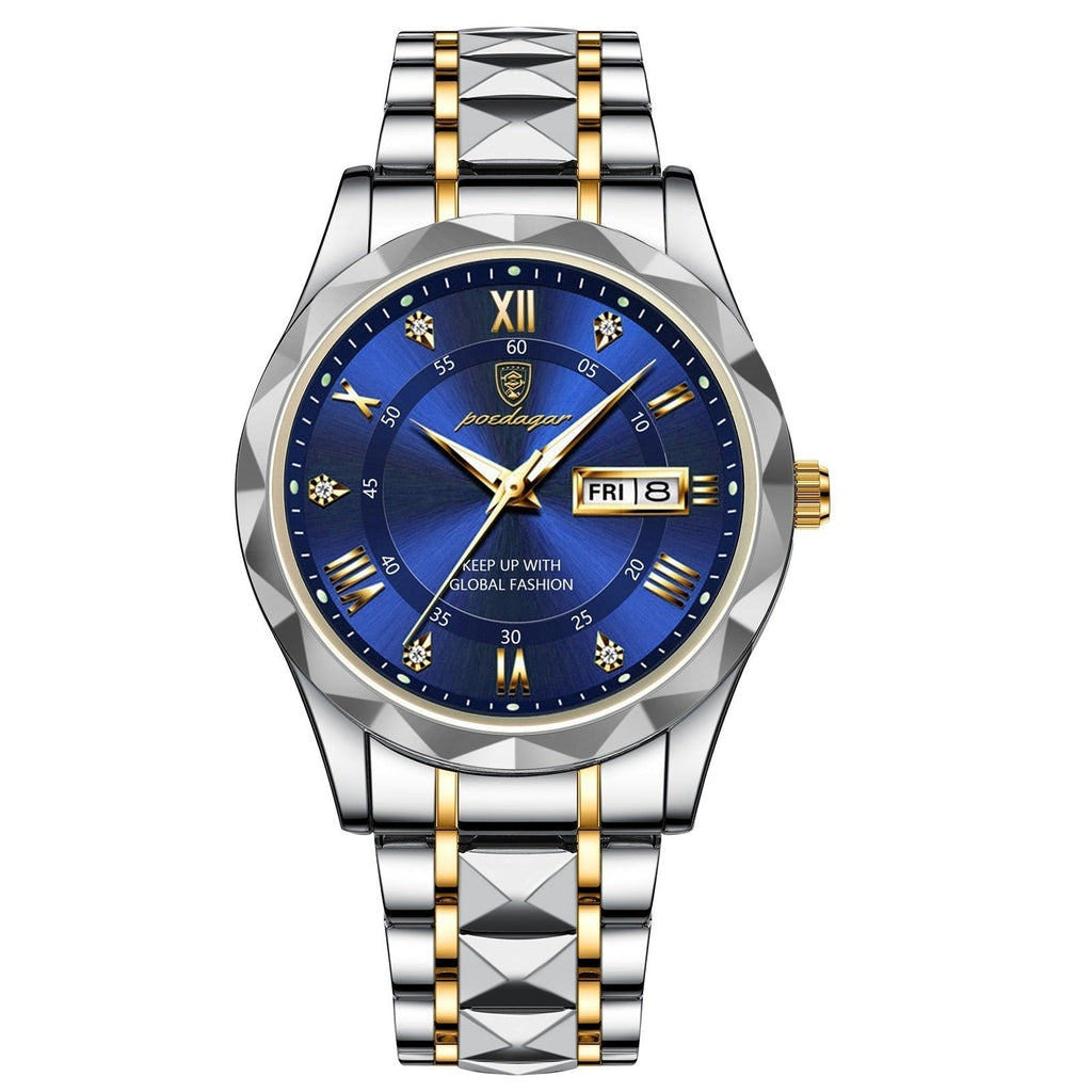 Montre bracelet pour homme en acier inoxydable - LumiSteel