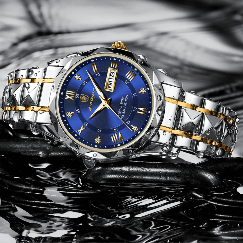 Montre bracelet pour homme en acier inoxydable - LumiSteel