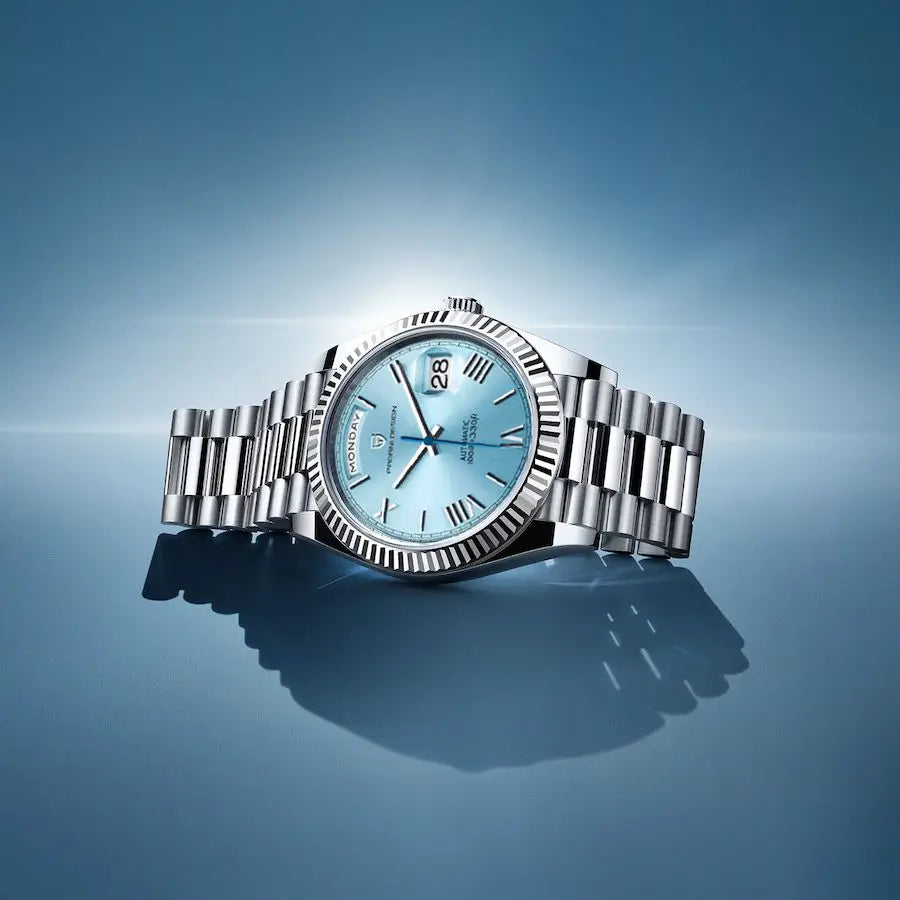 Montre automatique de luxe pour hommes – Acier inoxydable, remontage automatique, fonction calendrier – Style pour chaque occasion