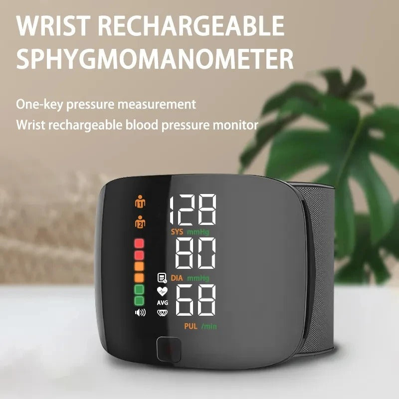 Skanto | Moniteur de Pression Artérielle Intelligent au Poignet – Sphygmomanomètre Portable Électronique avec Annonces Vocales