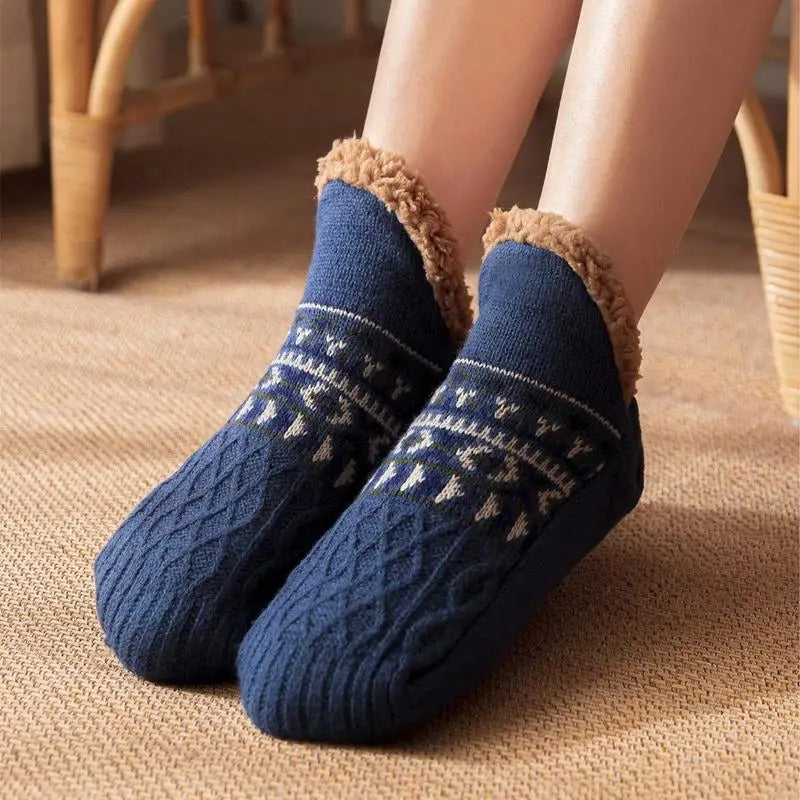 Chaussettes Antidérapantes Chaudes d'Hiver